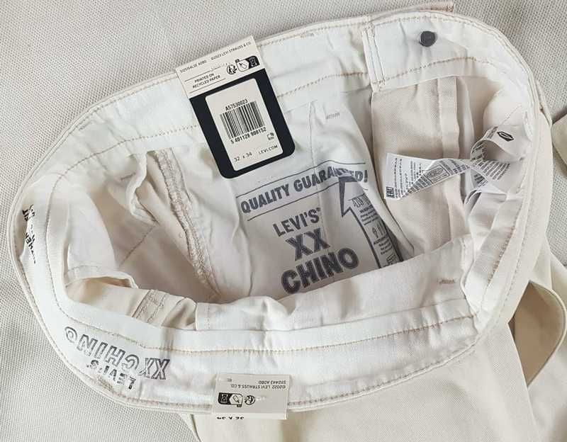 Męskie spodnie Levi's XX Chino - Relaxed Straight Levis nowe - W32/L34