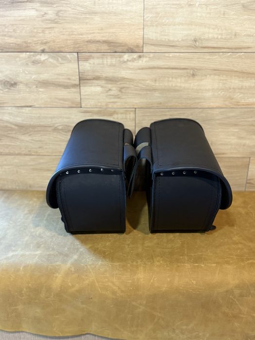 sakwy skórzane motocyklowe czarny mat