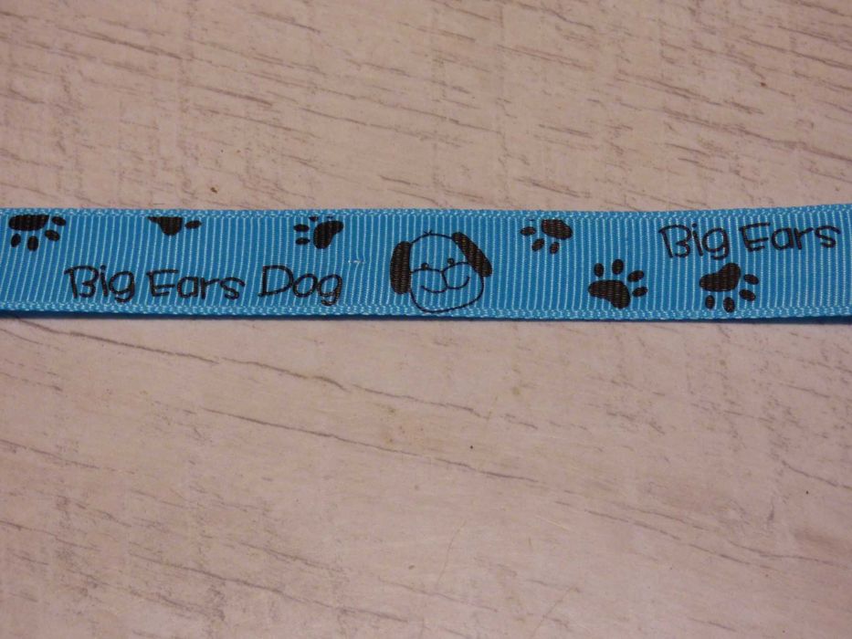 Wstążka rypsowa 16 mm. Psy i łapki. 5 metrów.