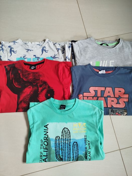 Zestaw 5 koszulek dla chłopca r. 134- 140