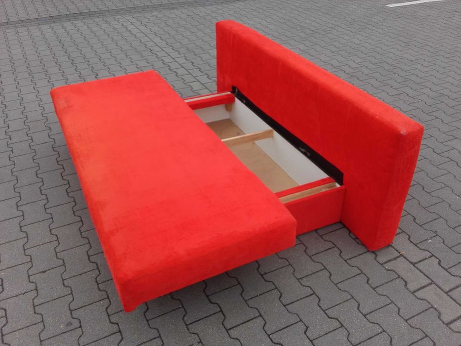 SOFA rozkladana 140x200cm -Czerwien FERRARI nie IKEA KLER KLOSE +DOWÓZ