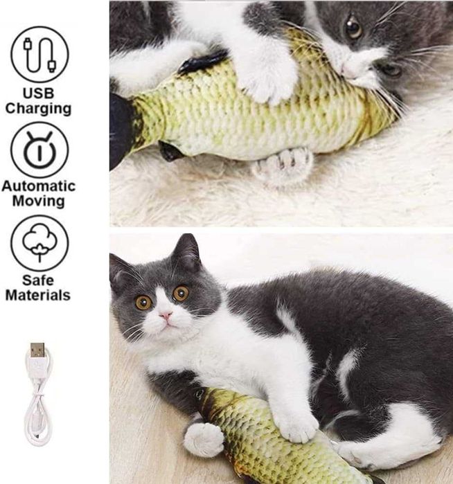 Vários peixes interativos brinquedo para gatos com MOVIMENTO - NOVO