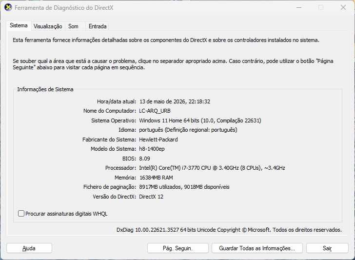 HP ENVY h8-1400ep – Desktop Intel Core i7 | NVIDIA GTX | Excelente Estado - “Ideal para escritório, estudante, multimédia, programação, AutoCAD game”