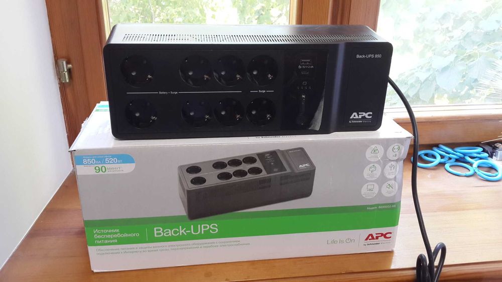 ИБП APC BackUPS 850VA, USB TypeC and A charging ports (BE850G2RS) 5