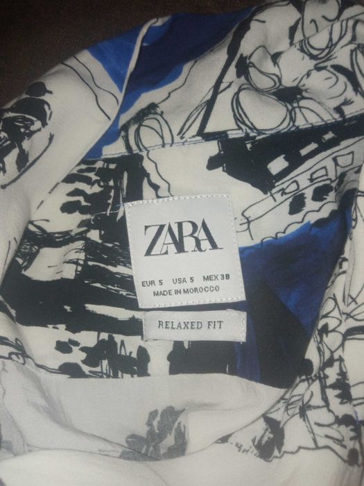 Сорочка ZARA синя
