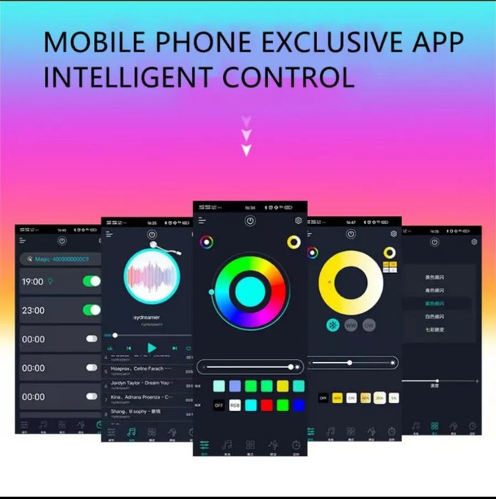 Bluetooth smart RGB лампа 9w 2 шт