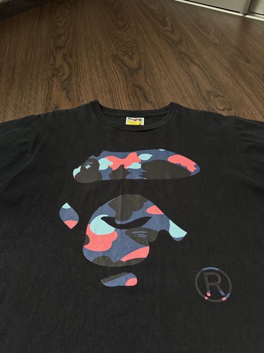 Legit! Футболка bape x palm angels colour camo face tee a bathing ape