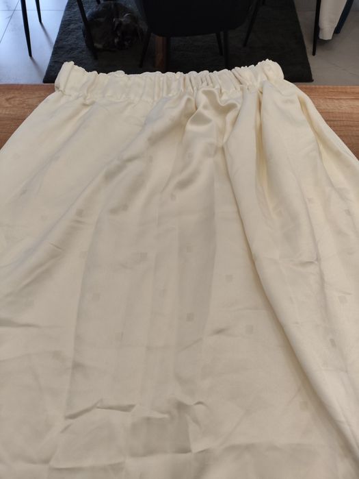 Piękna zasłona ecru na podszewce 150x160