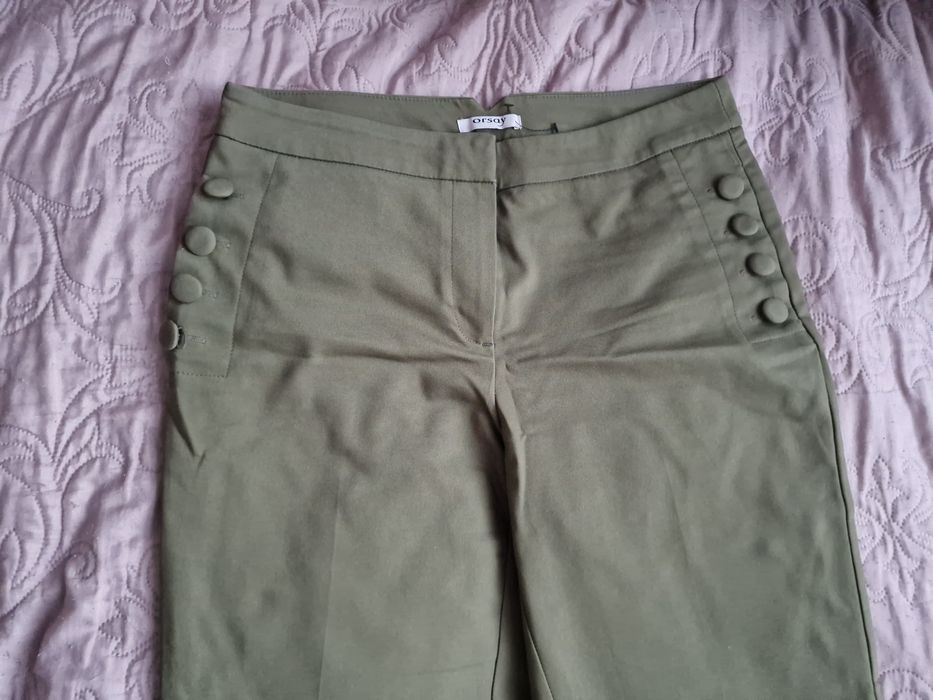 Zielone eleganckie spodnie Orsay. Rozmiar 38