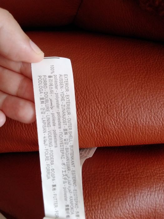 Casaco pelo forrado castanho-caramelo ZARA tamanho S