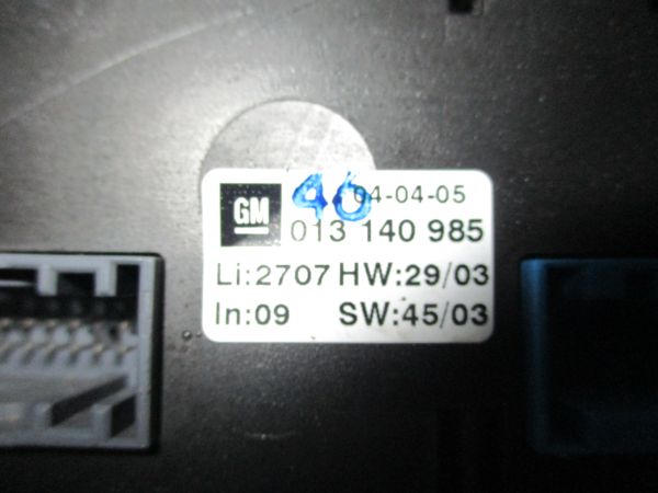 Comando chauffage / sofagem OPEL Zafira A (F75_)