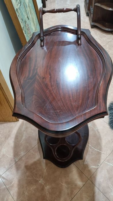 Mesa madeira bar / chá com rodas