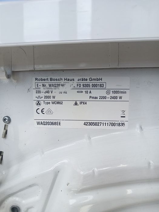 Máquina de lavar Roupa Bosch Avantixx 8  WAQ20368EE com avaria