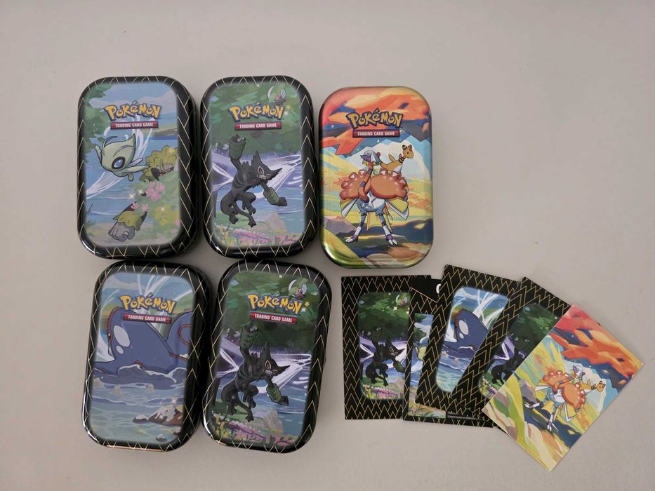Mini tins vazia de Cartas Pokémon