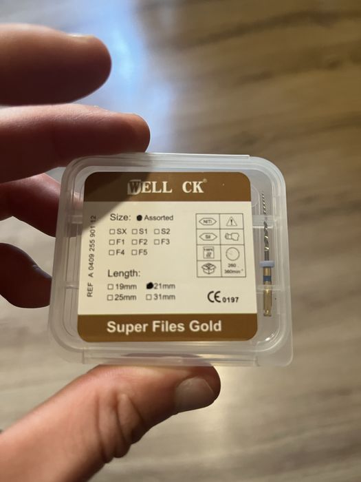 Ендодонтичні файли WELL CK Super Files Gold (набір 6 шт.