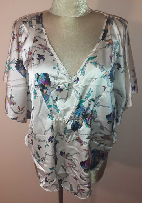 Bluzka nietoperz kimono 46 48 maskująca wyszczuplająca
