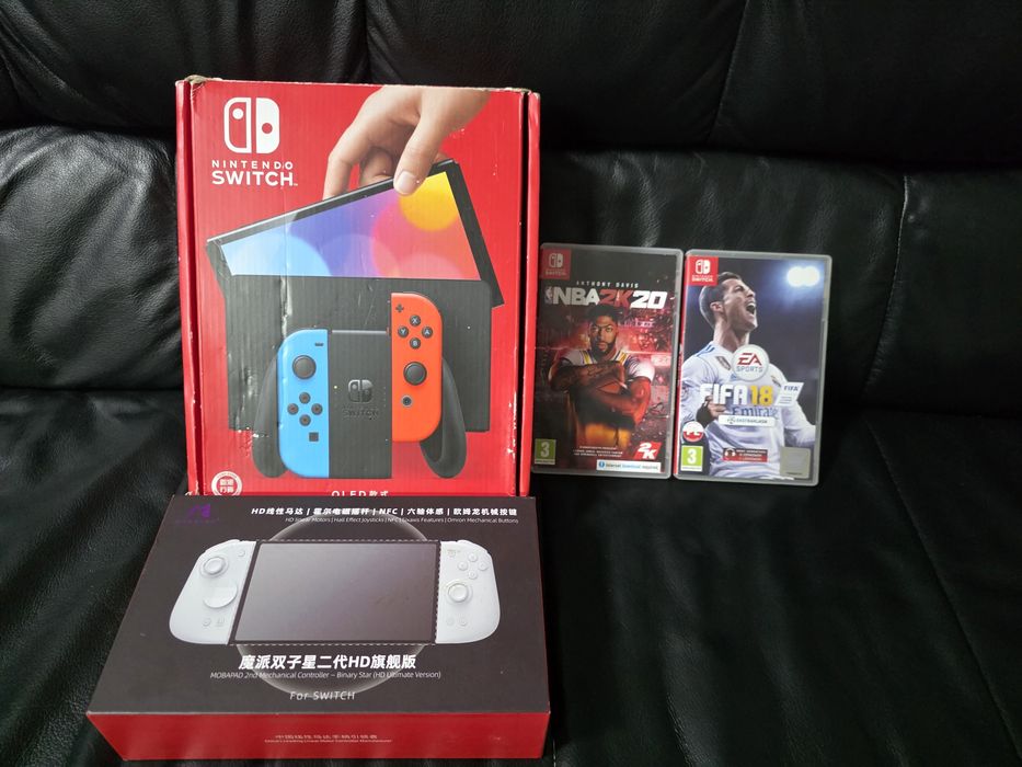 Nintendo Switch Oled + Mobapad + 2 гри