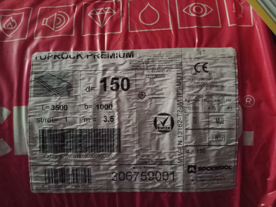 Rockwool Top Rock Premium 150 mm 4 rolki = 14 m²