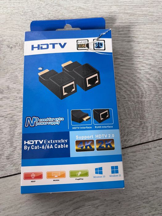 Adapter HDMI Extender RJ45 Cat 5e/6 2 szt.