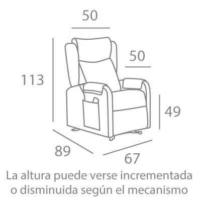 Cadeirão de Repouso Reclinável 2 Motores - OPÇÃO COM BATERIA