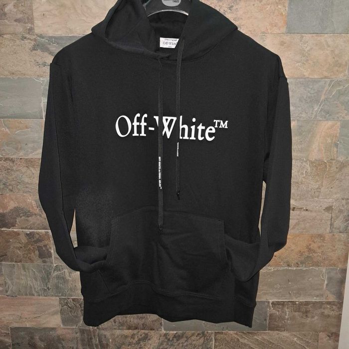 bluza z kapturem czarna męska Off White rozmiar XXL