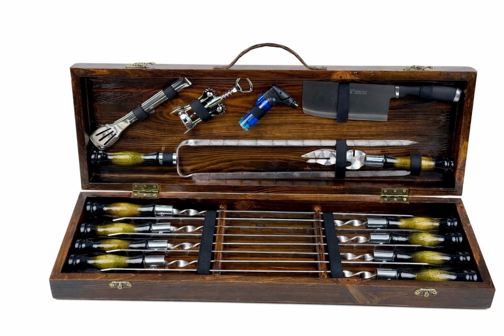 Набор шампуров в кейсе ТРОФЕЙ LUX