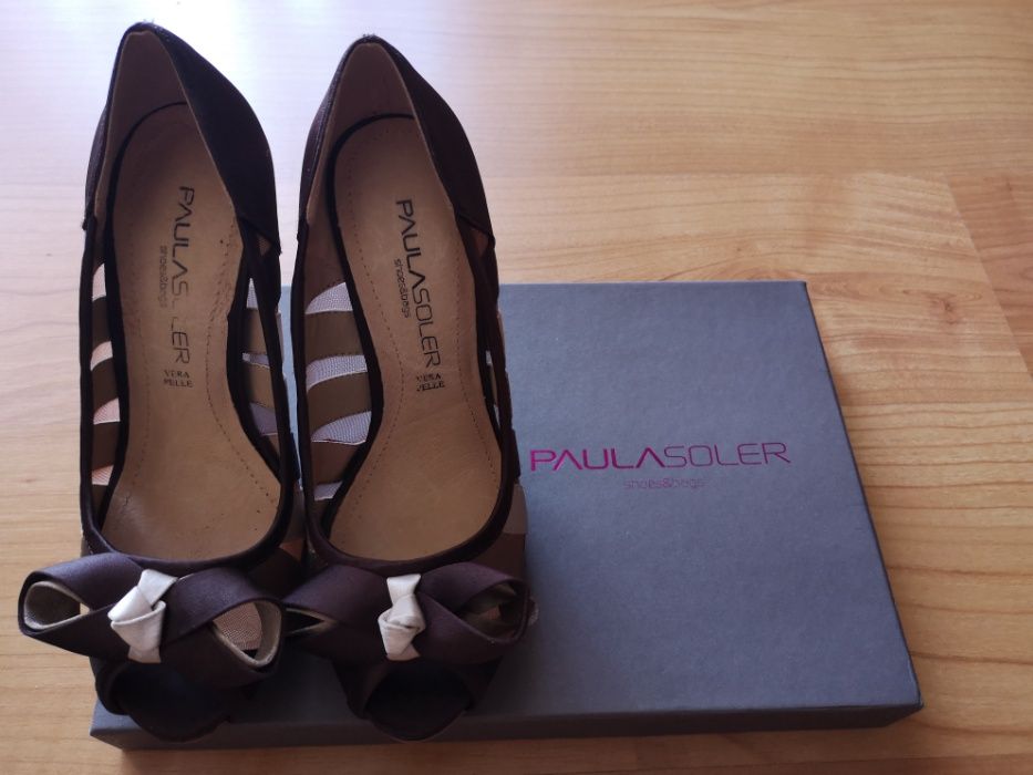 Sapatos novos,35,castanhos e beje,"Paula Soler"