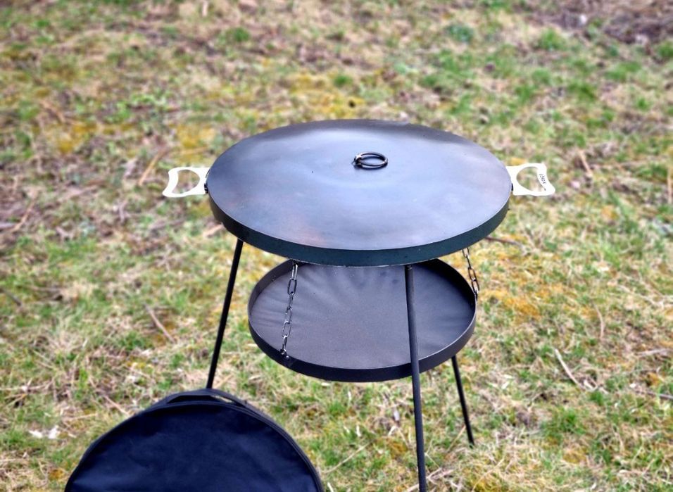 Набір Сковорода 40см з підвісом для вогню, САДЖ новий розбірний