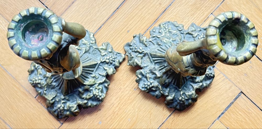 Stare mosieżne świeczniki