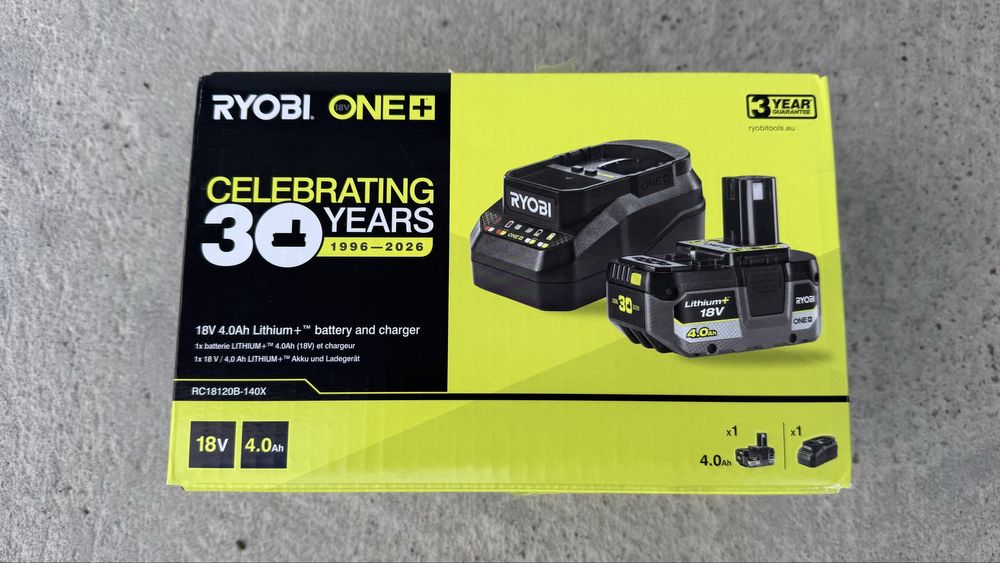 Zestaw Ryobi RC18120B-140X akumulator 4Ah i ładowarka 2A