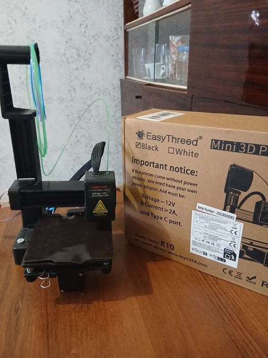Мiнi 3D принтер,EasyThreed black