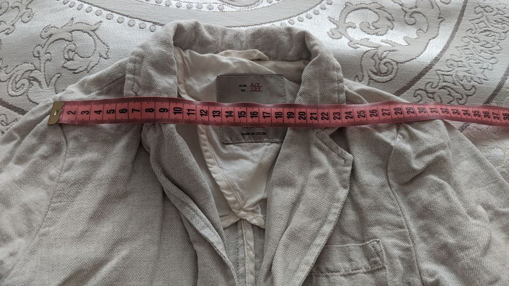 Костюм льон Zara, 122 см, заміри на фото