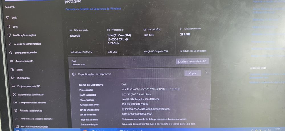 PC Dell i5 Optiplex 7040