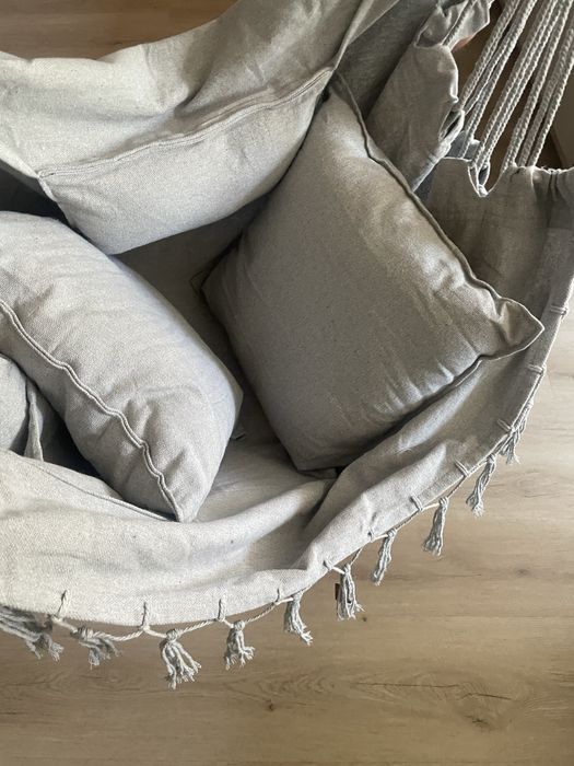 Hamak boho, krzesło brazylijskie szare