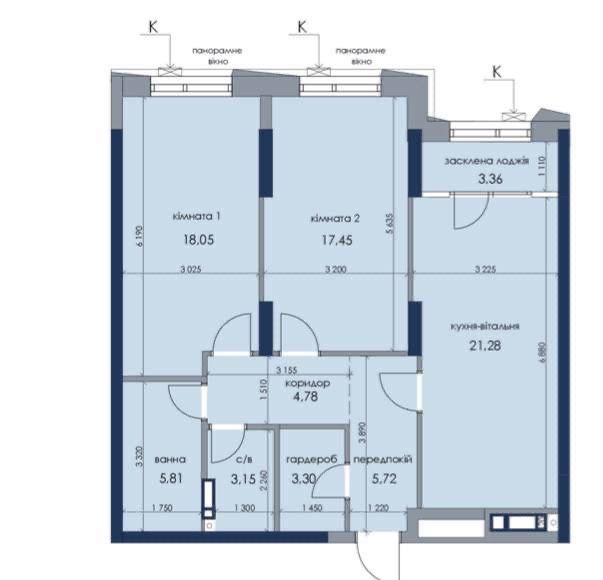 2-кімнатна квартира за адресою вул. Князя Романа Мстиславича (площа 84 м²) - Atlanta.ua - фото 12