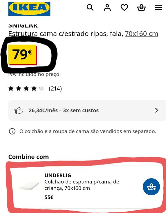Cama criança  e estrado
