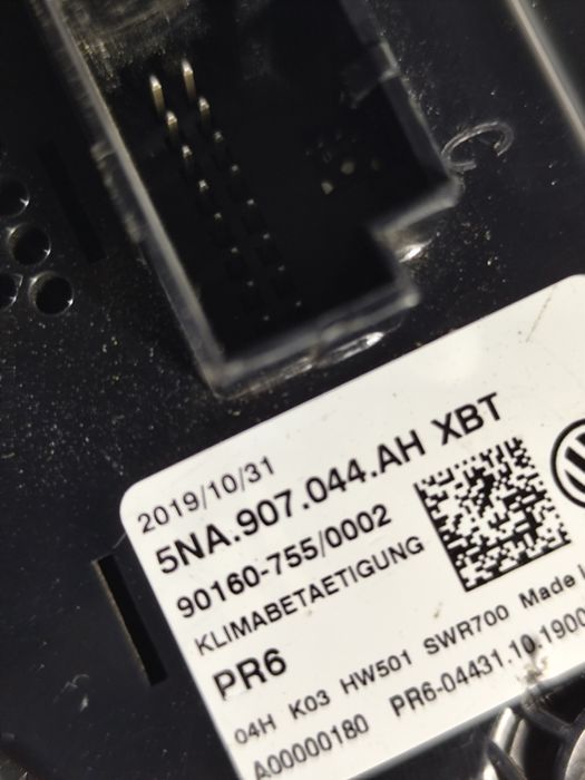 VW Golf VII 13- Panel Klimatyzacji Dotykowy + Ramka Black Piano Oryg