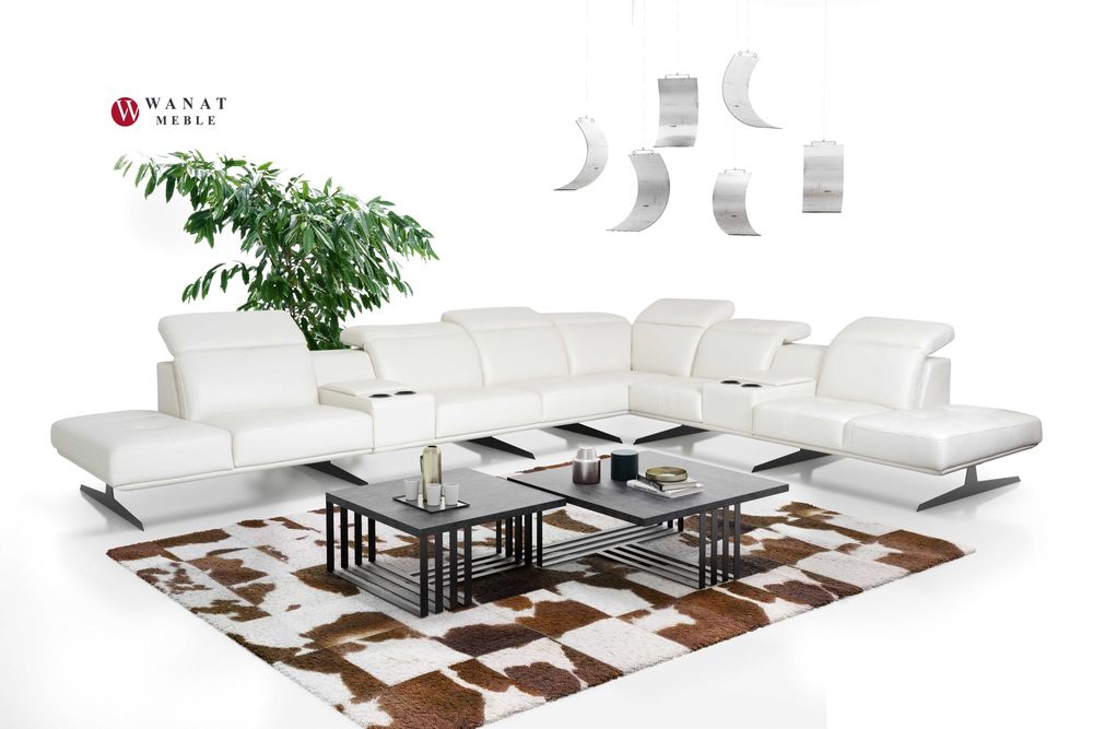 Tapicerowany Narożnik Wysokie Nogi Meble Wanat