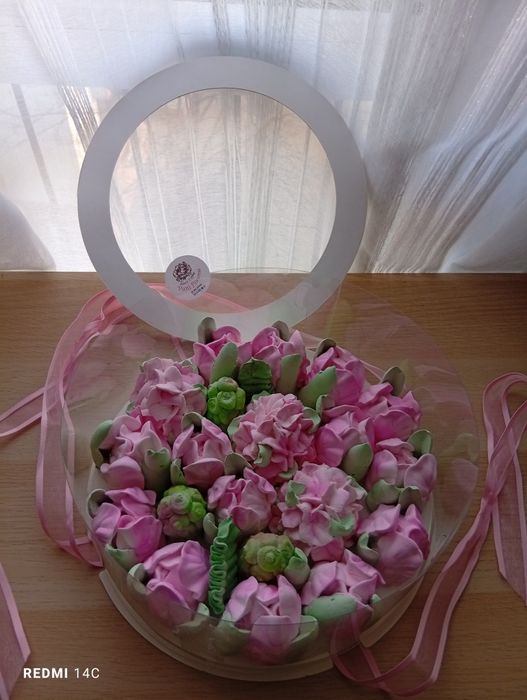 Kwiaty z zefiru, Kwiaty jadalne, kwiaty z pianki