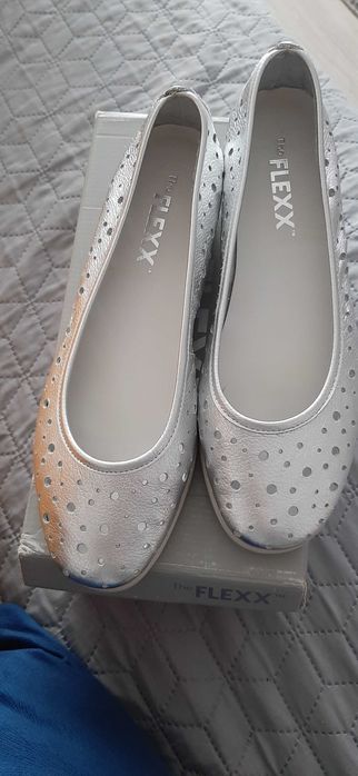 baleriny półbuty The Flexx srebro rozm 39 używane