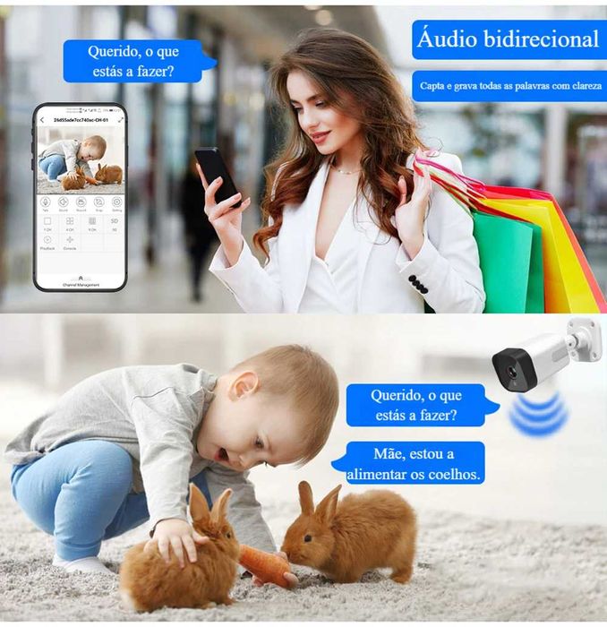 NVR 8CH ∎ Câmaras 5MP ∎ PoE ∎ Áudio ∎ Visão Noturna