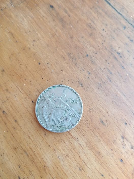Moeda 5 pesetas 1957
