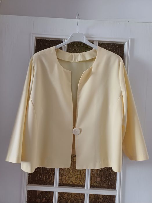 Żółty żakiet marynarka rozmiar XL 42 styl vintage