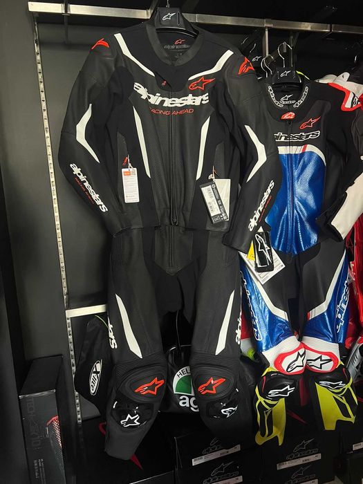 Kombinezon motocyklowy ALPINESTARS GP FORCE V2 2PC BLACK/WHITE/RED FLUO '52 !Motoszafa!