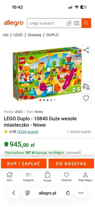 Lego duplo w pojemnikach LEGO