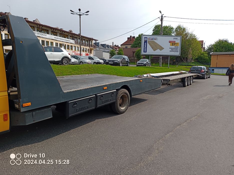 laweta pomoc drogowa holowanie ładowności 3 tony autostrada A1