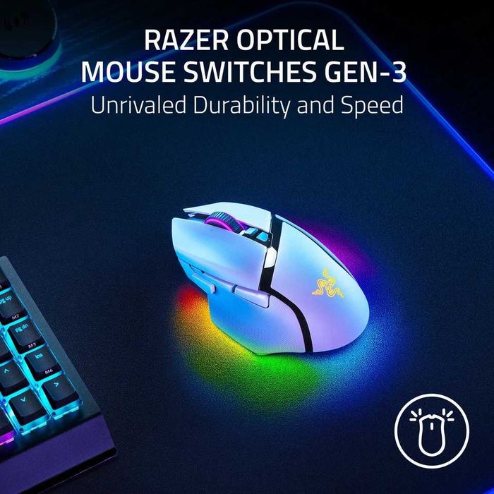 Миша Razer Basilisk V3 Pro 35K Wireless/USB White (бездротова)
