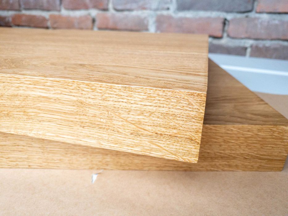 Półka dębowa, lity dąb 4 cm grubości