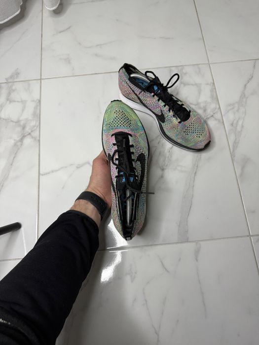 Nike Flyknit Racer Multicolor/Rainbow mens shoes