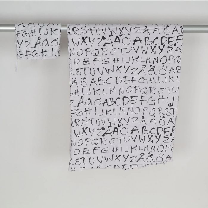 Komplet pościeli IKEA literki